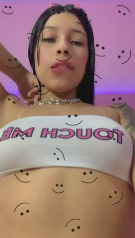 Big Tits Latina Lips Nipples Piercing Teen Tits Topless White Girl gif