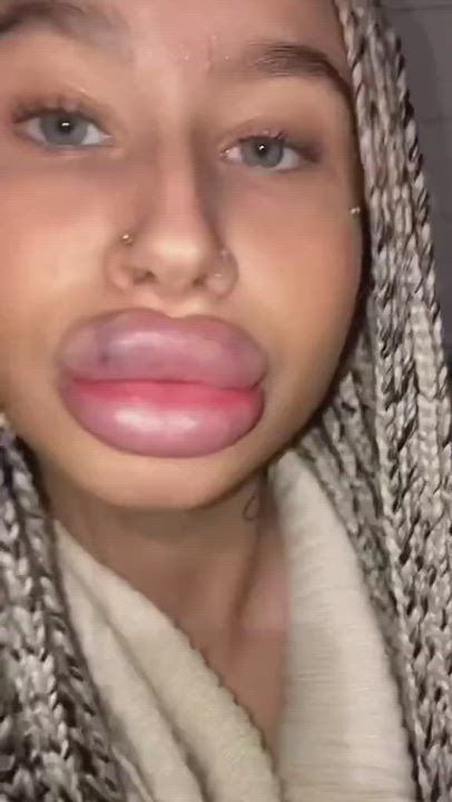 Homemade Lips Selfie gif