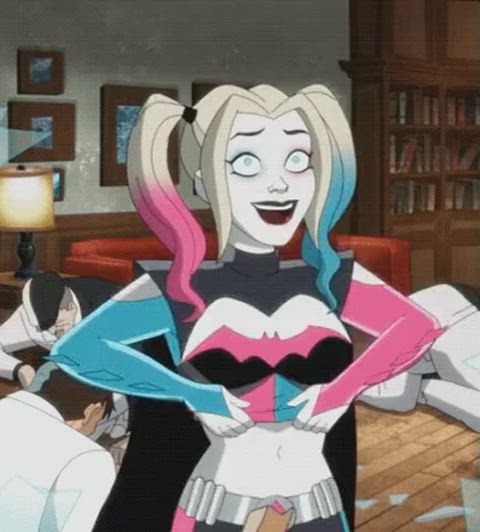 flashing harley quinn nipples gif