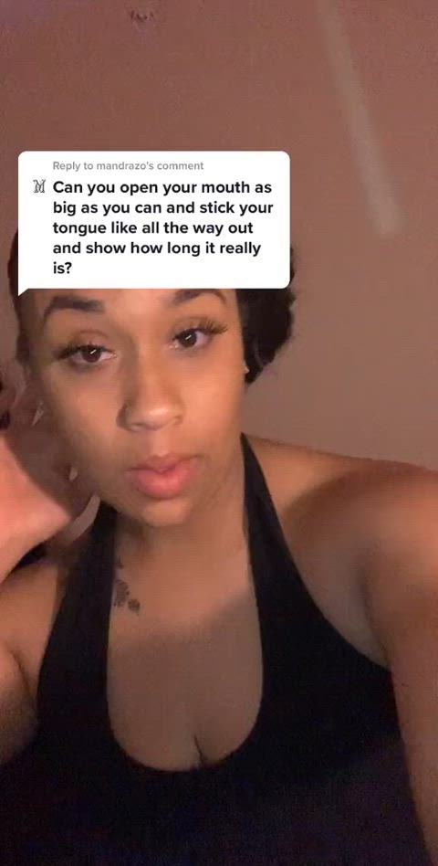 ebony long tongue tongue tongue fetish gif