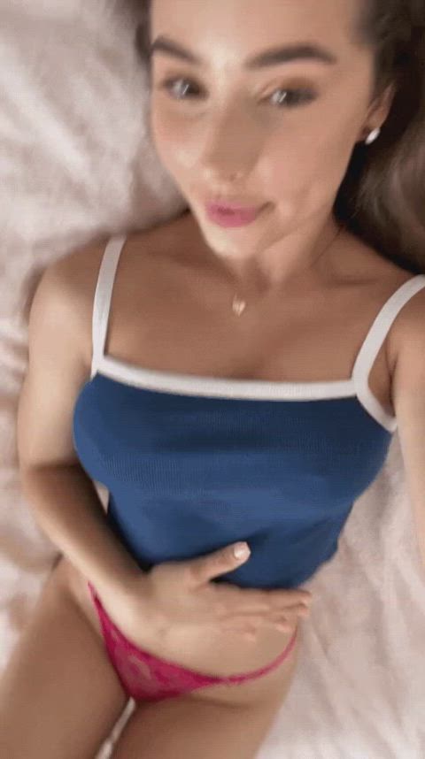 bed big tits jiggling onlyfans reveal gif