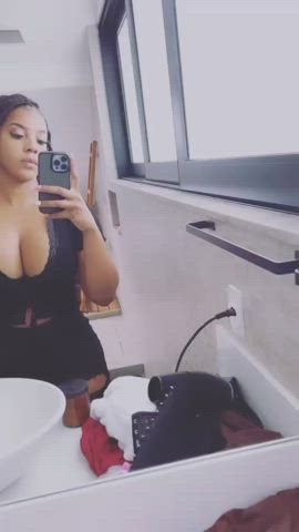 boobs ebony tease tits gif