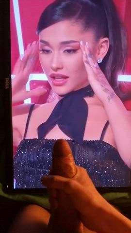 ariana grande big dick cum cumshot edging huge load moaning monster cock tribbing