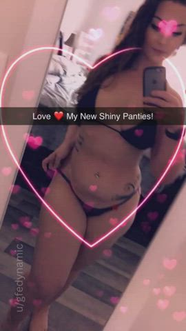 bikini brunette loyalfans milf manyvids non-nude panties tattoo tease gif