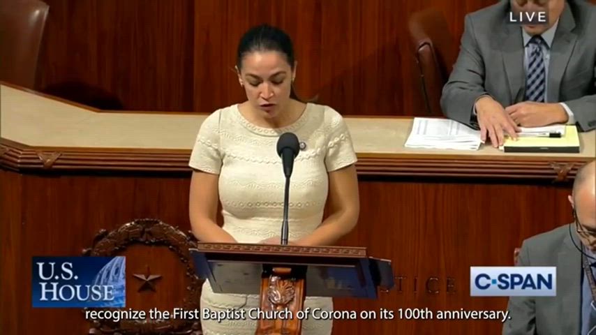 AOC hard nipples on C-Span