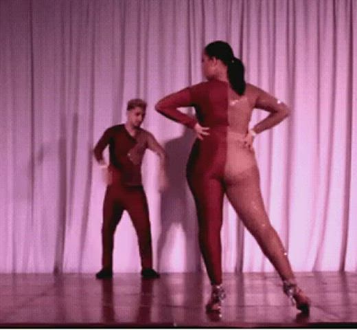 ass bbw bodysuit dancing latina see through clothing gif