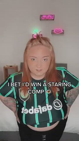 bbw football redhead ssbbw scottish skirt tiktok gif