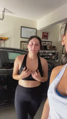 Celebrity Workout Boobs gif