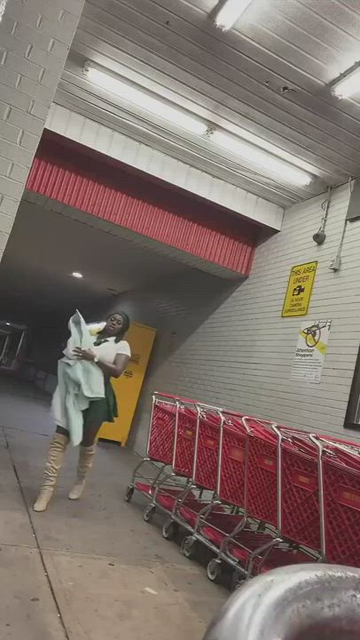 Blowjob Ebony Public gif