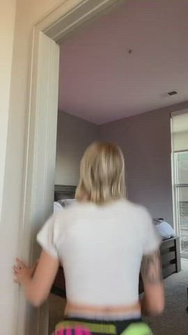 amateur ass blonde clothed cute jiggling tiktok gif