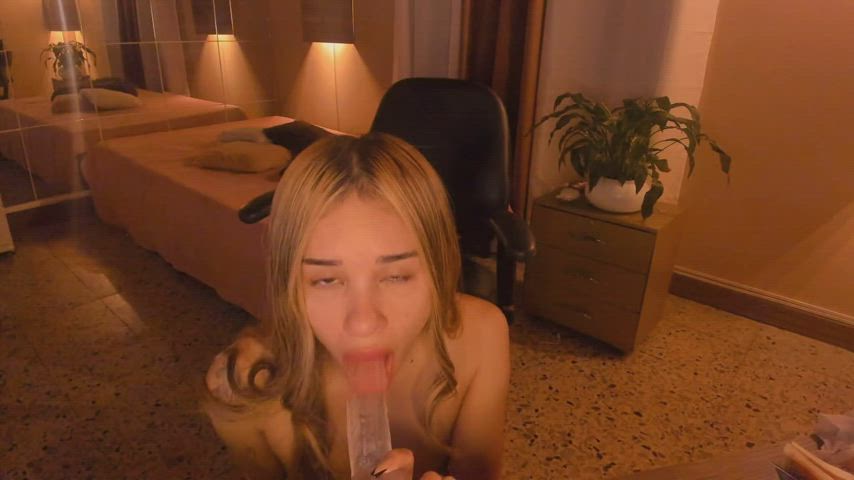 blonde blowjob camgirl colombian deepthroat latina small tits venezuelan webcam gif