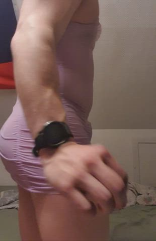 Ass Bending Over Big Ass Dress Femboy Sissy Strip Thong gif