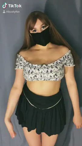 ass boobs cute girls pretty smile tease teasing teen tiktok gif