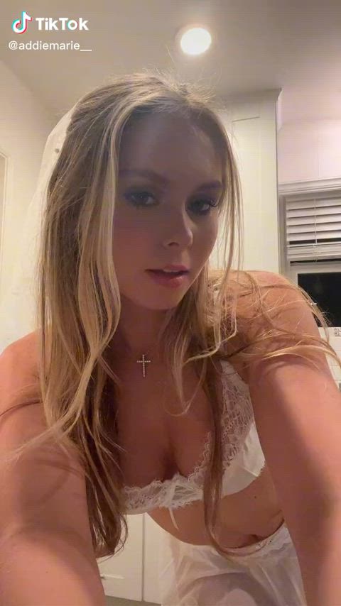 blonde teen tiktok gif