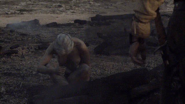 blonde celebrity emilia clarke naked nipples skinny tits gif