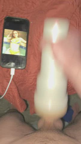 amateur cumshot fleshlight messy teen tribbing tribute gif