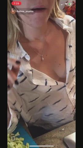 flashing nipple nipslip small tits tiktok tits gif