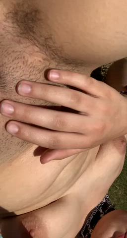 Exhibitionist Outdoor Wet Pussy gif
