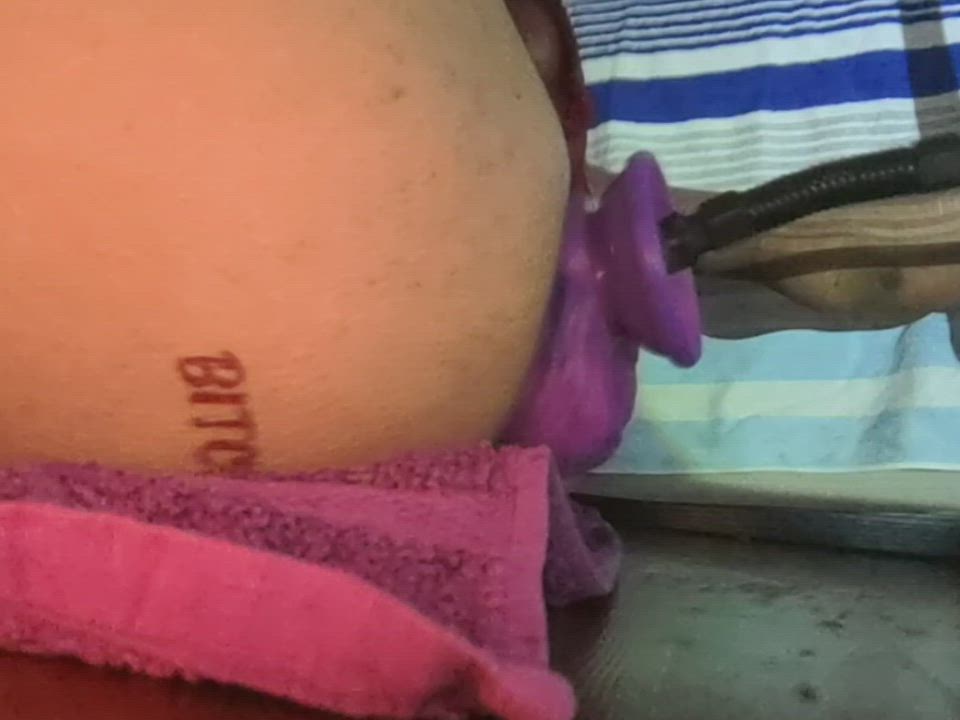 Anal Fuck Machine Huge Dildo Rough Sissy Solo gif