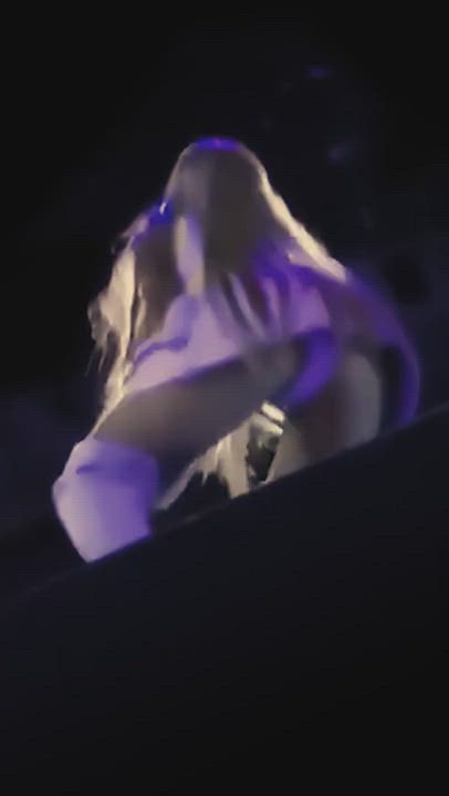 Ariana Grande Ass Panties Skirt Upskirt gif