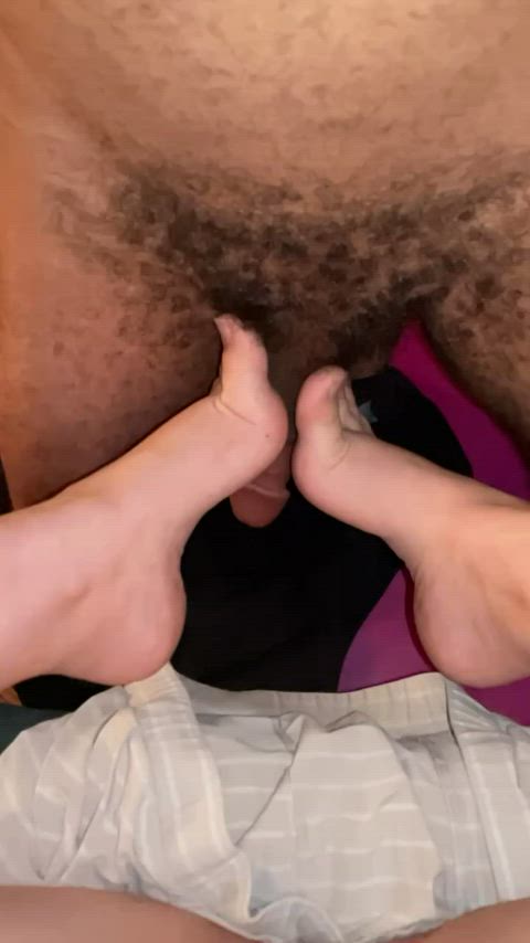 amateur bbc big dick couple foot fetish footjob handjob interracial onlyfans gif