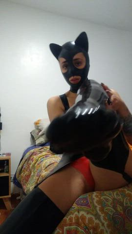 Kitty Latex Sex Doll gif