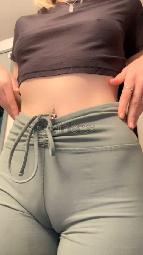 camel toe small tits stomach gif