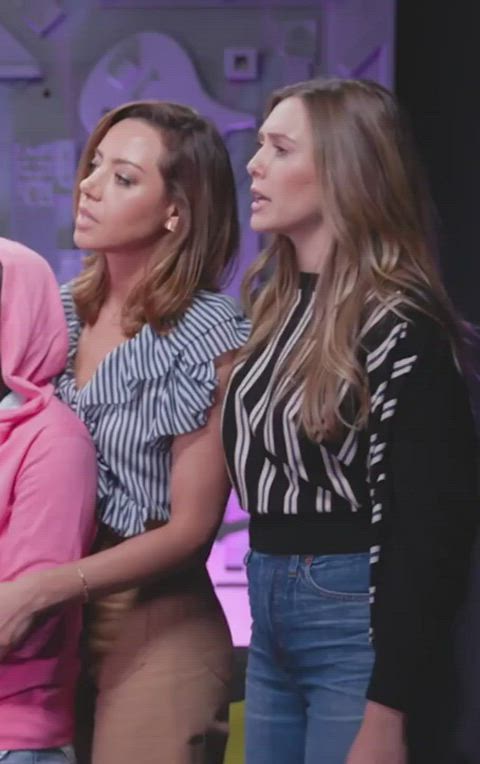 Elizabeth Olsen and Aubrey Plaza