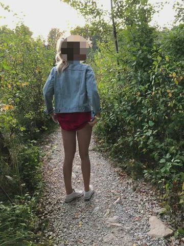 Ass Exhibitionism Flashing Outdoor gif