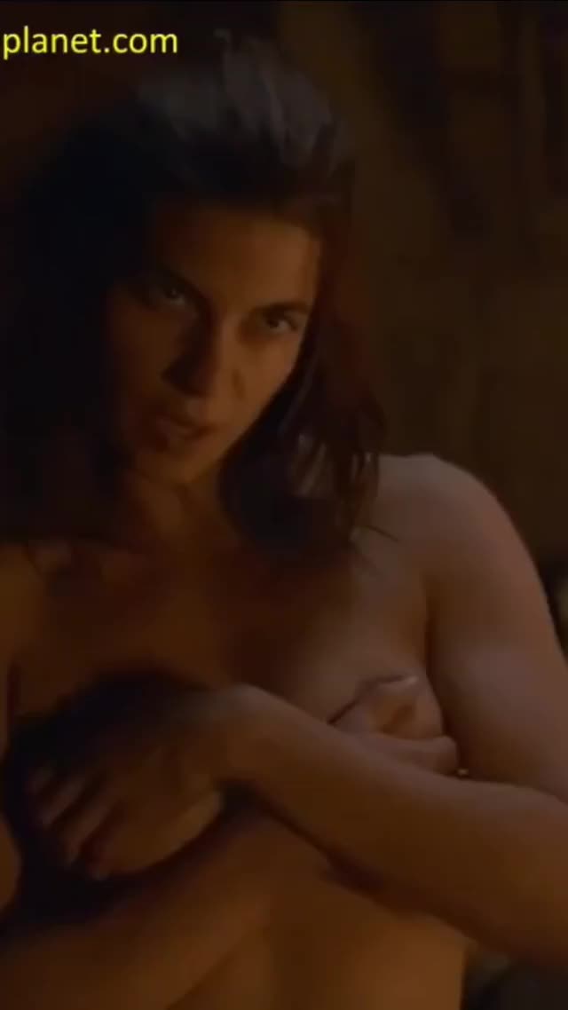 Erotic Natalie Tena gets bossy while teasing her boobs