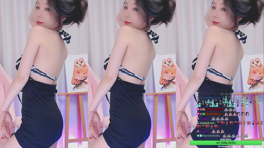 Asian Dancing Dress Korean Teasing gif