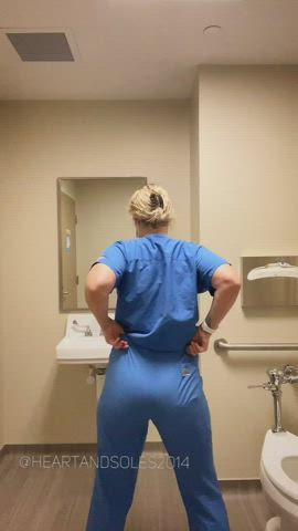 big ass bubble butt jiggling nurse pawg shaking thick undressing gif