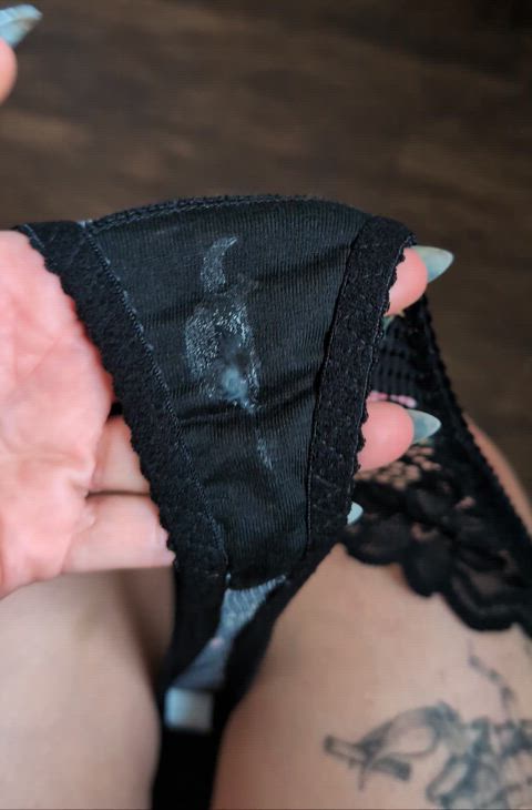 cum grool panties thong wet wet pussy wet and messy dirty dirty-panties homemade