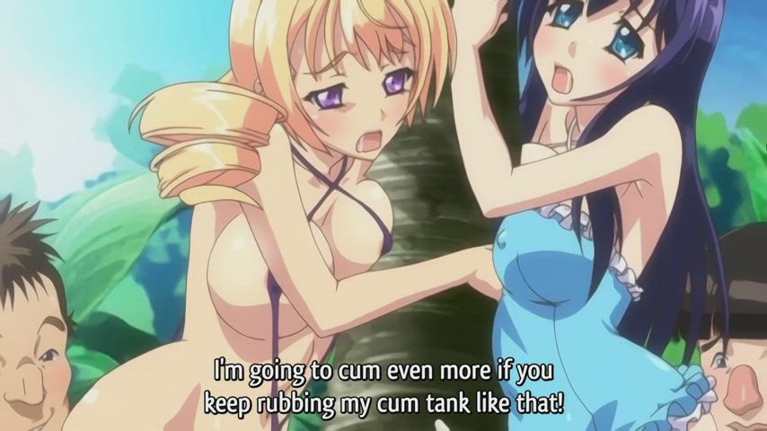 animation anime bikini cumshot ejaculation futanari hentai orgasm schoolgirl gif