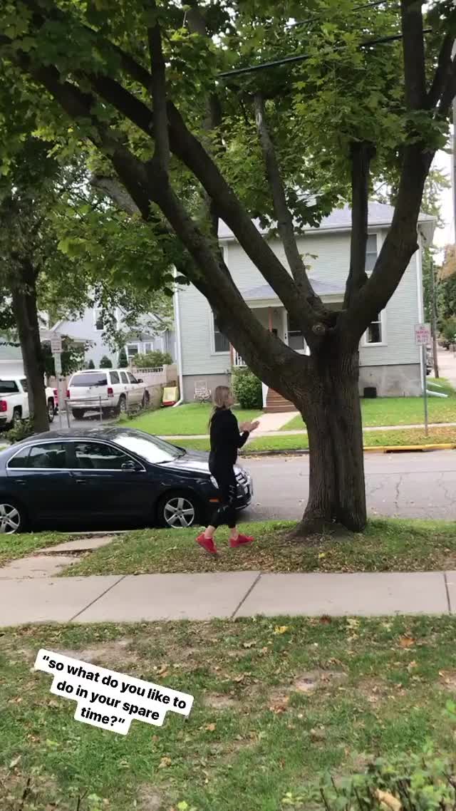 Climbing a tree