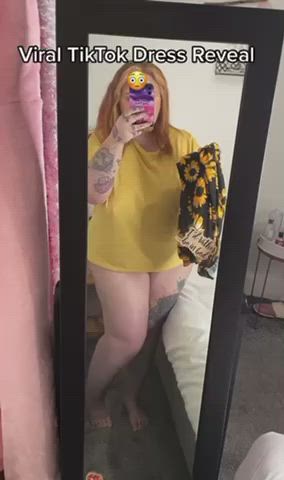 bbw dress feet redhead thick thighs tiktok gif