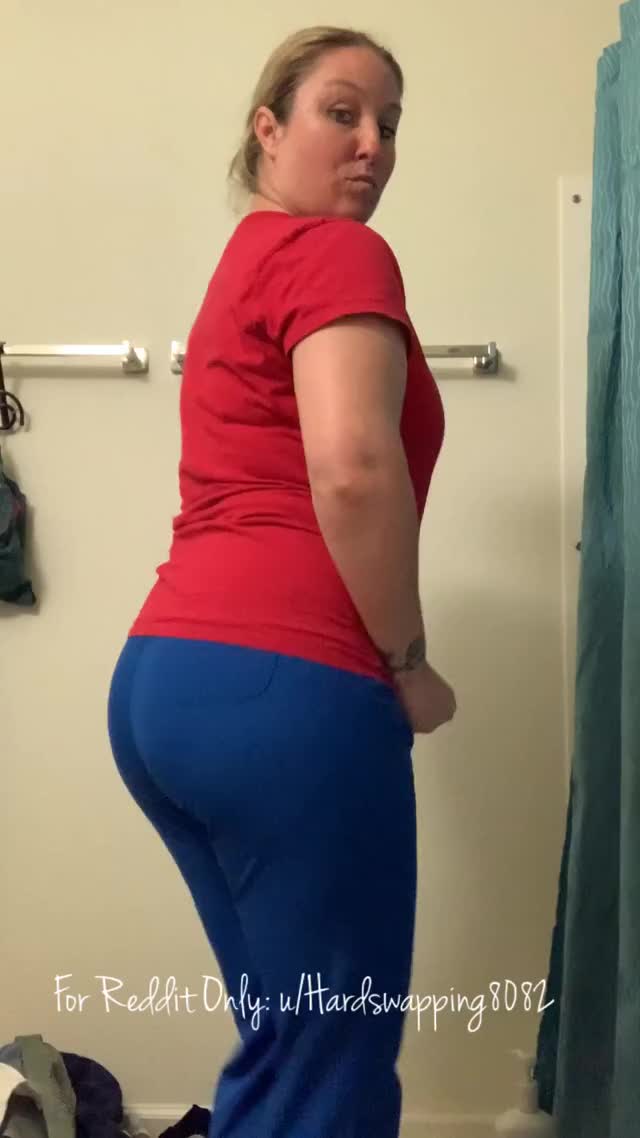 Feeling a little goofy...showing a little booty... while cleaning these kiddos damn