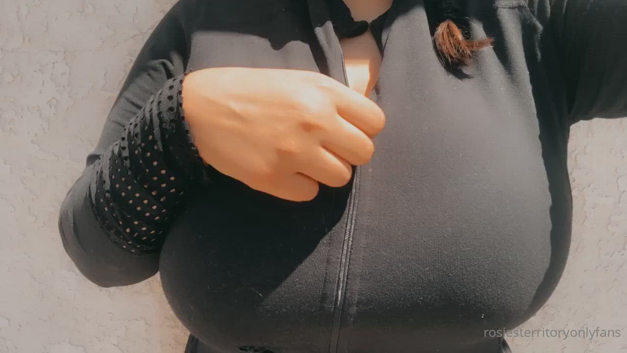 Big Tits Latina Public gif