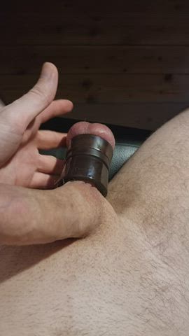 Playing around and slapping my stretched, tight, balls