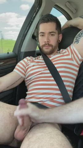 Amateur Big Dick Car Cumshot Cute Handjob Outdoor gif