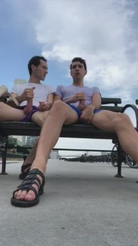 gay jerk off public gif