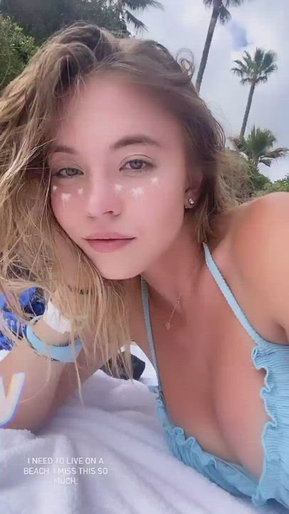 Bikini Cleavage Sydney Sweeney gif