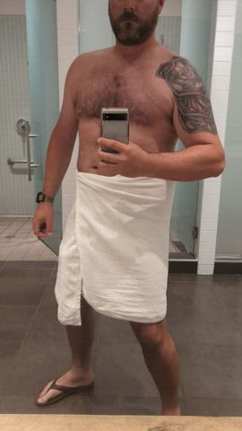 Towel was uncomfortable anyway