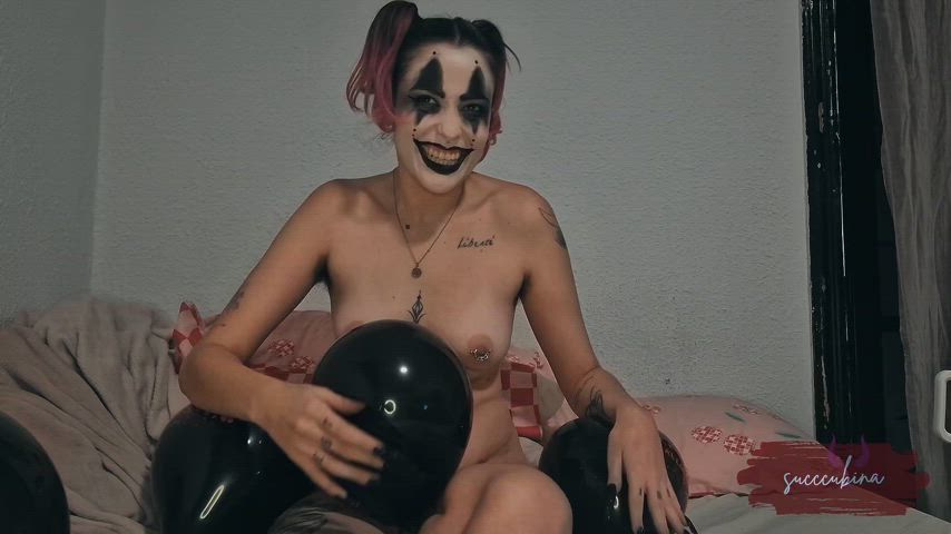 asmr alternative balloons clown clown girl goth hairy hairy armpits nipple piercing