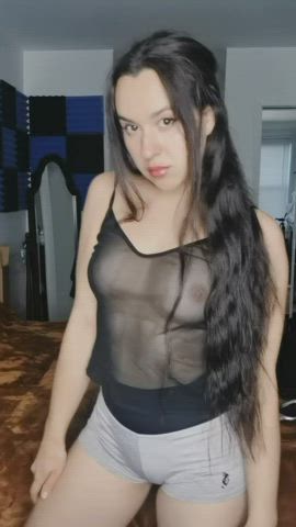 Barely Legal Boobs Flashing Nipples OnlyFans Petite Small Tits Teen Tits gif