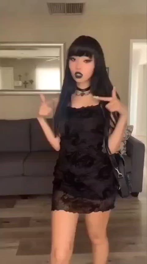 asian tiktok goth gif