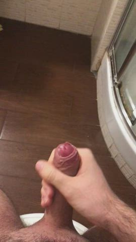 big dick cum cumshot gif