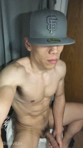 Asian muscle cum shooter