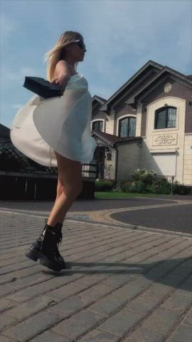 ass blonde legs gif