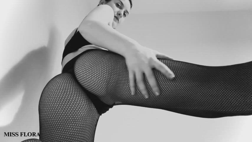 solo pov fishnet tights miss flora gif